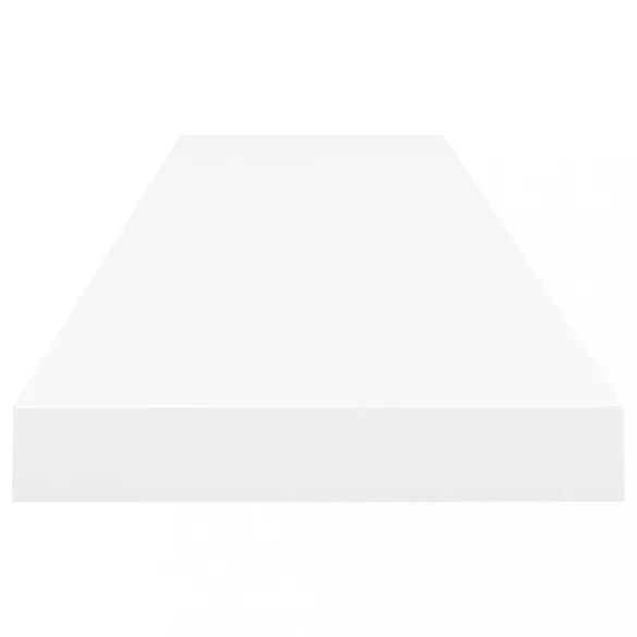 4 db fehér MDF lebegő fali polc 120 x 23,5 x 3,8 cm