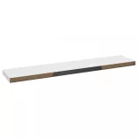 4 db fehér MDF lebegő fali polc 120 x 23,5 x 3,8 cm