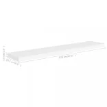 4 db fehér MDF lebegő fali polc 120 x 23,5 x 3,8 cm