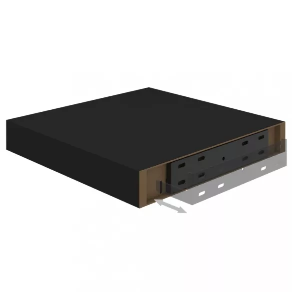 fekete MDF lebegő fali polc 23 x 23,5 x 3,8 cm