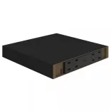 2 db fekete MDF lebegő fali polc 23 x 23,5 x 3,8 cm