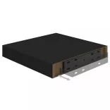 4 db fekete MDF fali polc 23 x 23,5 x 3,8 cm