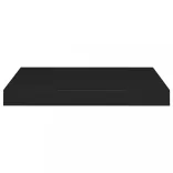 fekete MDF lebegő fali polc 40 x 23 x 3,8 cm