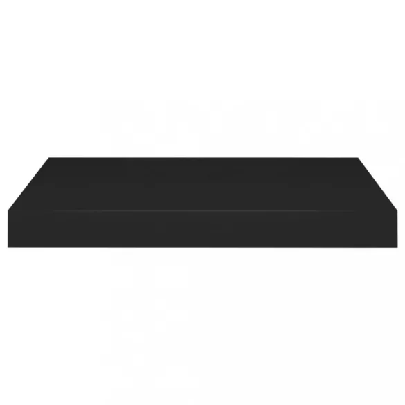 2 db fekete MDF lebegő fali polc 40 x 23 x 3,8 cm