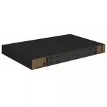 2 db fekete MDF lebegő fali polc 40 x 23 x 3,8 cm