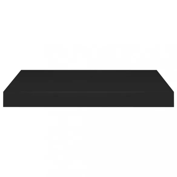 2 db fekete MDF lebegő fali polc 50 x 23 x 3,8 cm