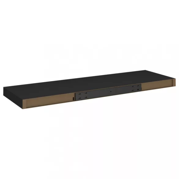 fekete MDF lebegő fali polc 80 x 23,5 x 3,8 cm