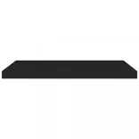 4 db fekete MDF lebegő fali polc 80 x 23,5 x 3,8 cm