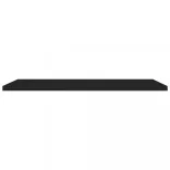 4 db fekete MDF lebegő fali polc 120 x 23,5 x 3,8 cm