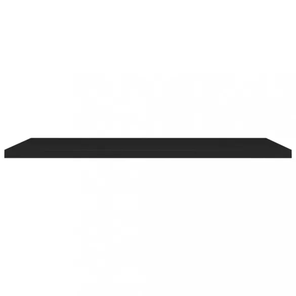 4 db fekete MDF lebegő fali polc 120 x 23,5 x 3,8 cm