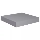 2 db szürke MDF lebegő fali polc 23 x 23,5 x 3,8 cm