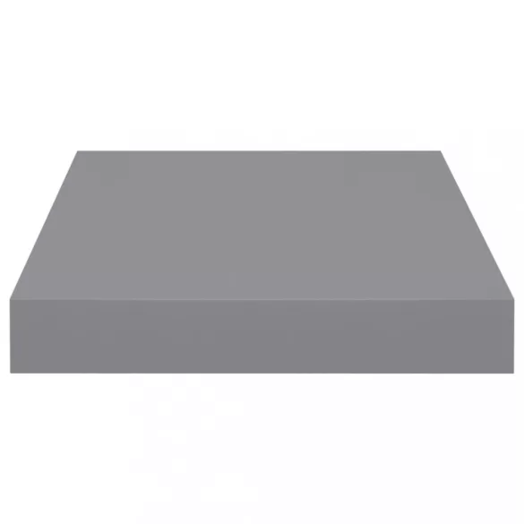2 db szürke MDF lebegő fali polc 23 x 23,5 x 3,8 cm
