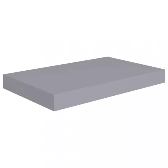 2 db szürke MDF lebegő fali polc 40 x 23 x 3,8 cm
