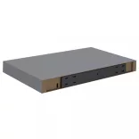 2 db szürke MDF lebegő fali polc 40 x 23 x 3,8 cm