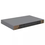 4 db szürke MDF lebegő fali polc 40 x 23 x 3,8 cm