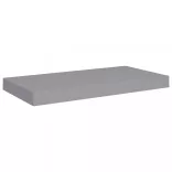 4 db szürke MDF lebegő fali polc 50 x 23 x 3,8 cm