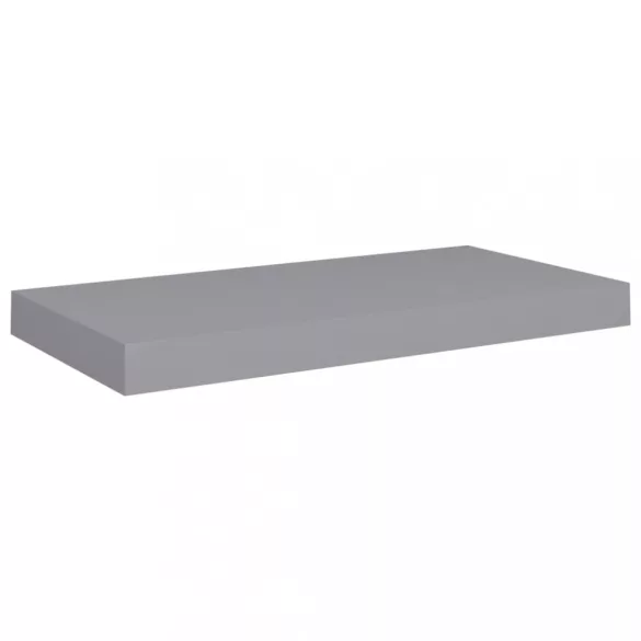4 db szürke MDF lebegő fali polc 50 x 23 x 3,8 cm