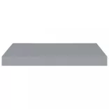 4 db szürke MDF lebegő fali polc 50 x 23 x 3,8 cm