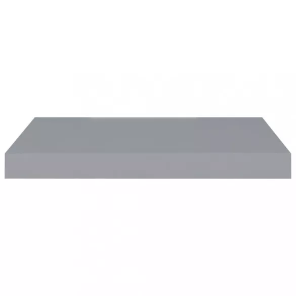 4 db szürke MDF lebegő fali polc 50 x 23 x 3,8 cm