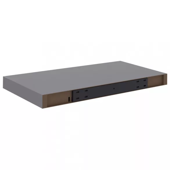 4 db szürke MDF lebegő fali polc 50 x 23 x 3,8 cm