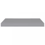 4 db szürke MDF lebegő fali polc 60 x 23,5 x 3,8 cm