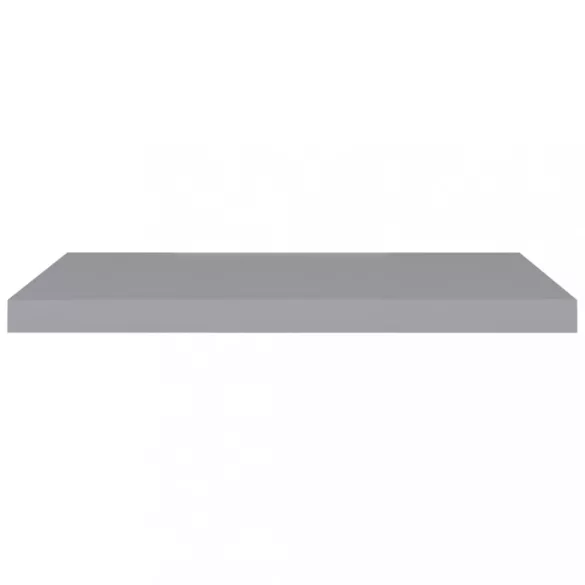 2 db szürke MDF lebegő fali polc 80 x 23,5 x 3,8 cm