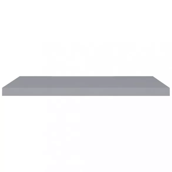 2 db szürke MDF lebegő fali polc 90 x 23,5 x 3,8 cm
