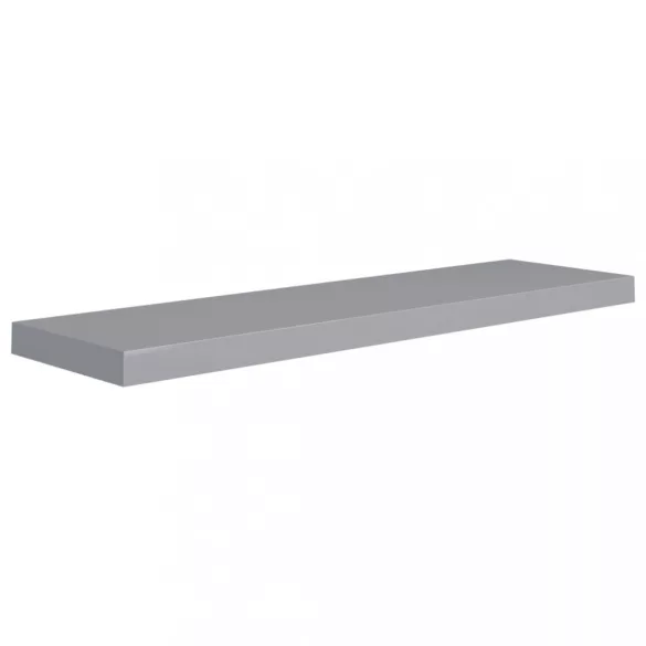 4 db szürke MDF lebegő fali polc 90 x 23,5 x 3,8 cm