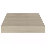 4 db tölgyszínű MDF lebegő fali polc 23 x 23,5 x 3,8 cm