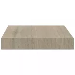 4 db tölgyszínű MDF lebegő fali polc 23 x 23,5 x 3,8 cm