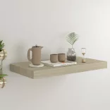 tölgyszínű MDF lebegő fali polc 50 x 23 x 3,8 cm