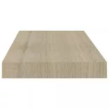 2 db tölgyszínű MDF lebegő fali polc 50 x 23 x 3,8 cm