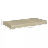 2 db tölgyszínű MDF lebegő fali polc 50 x 23 x 3,8 cm