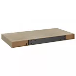 4 db tölgyszínű MDF lebegő fali polc 50 x 23 x 3,8 cm