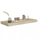 tölgyszínű MDF lebegő fali polc 60 x 23,5 x 3,8 cm