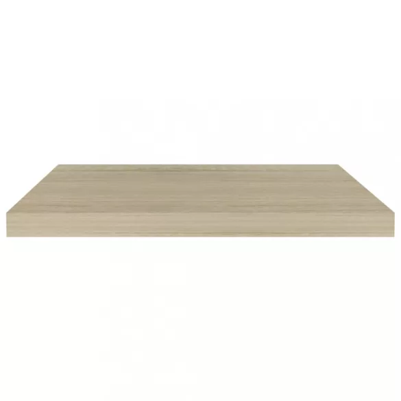 2 db tölgyszínű MDF lebegő fali polc 60 x 23,5 x 3,8 cm
