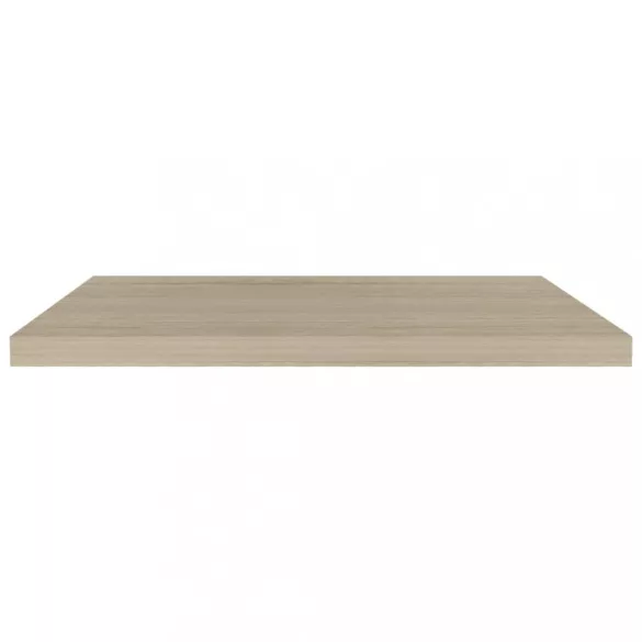 2 db tölgyszínű MDF lebegő fali polc 80 x 23,5 x 3,8 cm