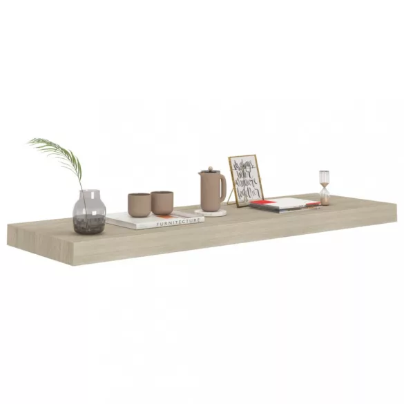 4 db tölgyszínű MDF fali polc 80 x 23,5 x 3,8 cm