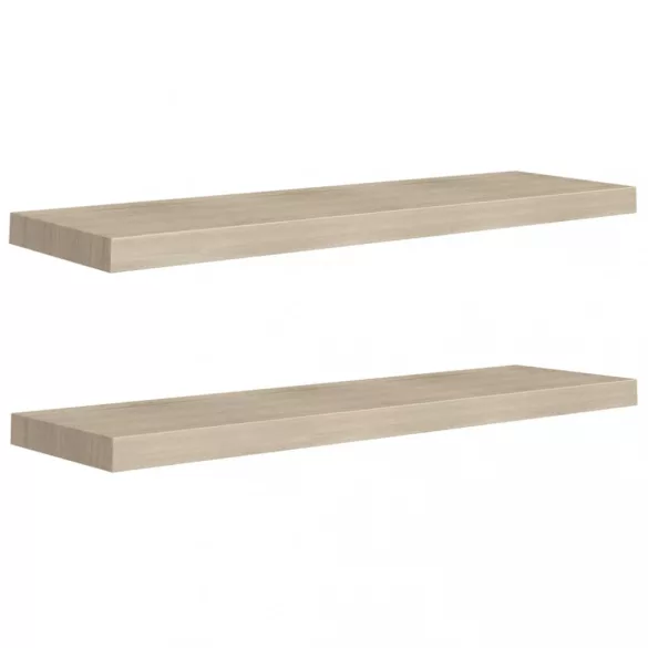 2 db kék MDF lebegő fali polc 90 x 23,5 x 3,8 cm