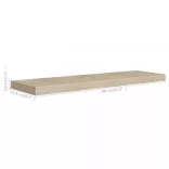 2 db kék MDF lebegő fali polc 90 x 23,5 x 3,8 cm