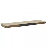 4 db tölgyszínű MDF lebegő fali polc 90 x 23,5 x 3,8 cm