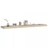 tölgyszínű MDF lebegő fali polc 120 x 23,5 x 3,8 cm