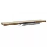 tölgyszínű MDF lebegő fali polc 120 x 23,5 x 3,8 cm