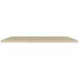 2 db tölgyszínű MDF fali polc 120 x 23,5 x 3,8 cm