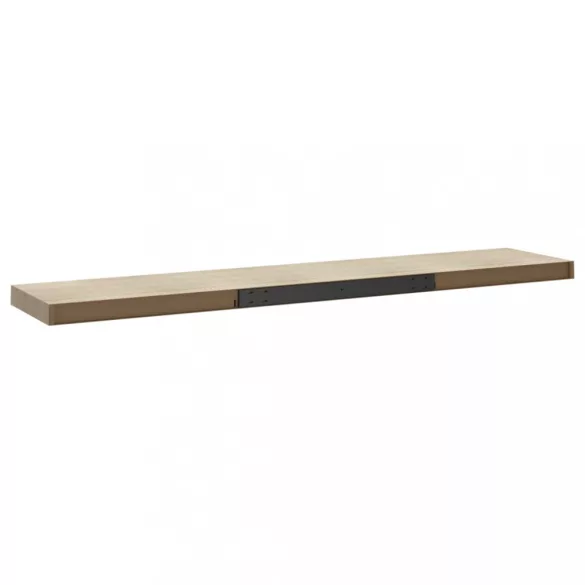 2 db tölgyszínű MDF fali polc 120 x 23,5 x 3,8 cm