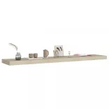 4 db tölgyszínű MDF lebegő fali polc 120 x 23,5 x 3,8 cm