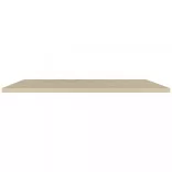 4 db tölgyszínű MDF lebegő fali polc 120 x 23,5 x 3,8 cm