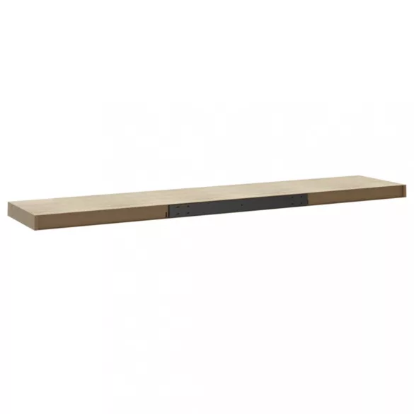 4 db tölgyszínű MDF lebegő fali polc 120 x 23,5 x 3,8 cm