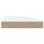 2 db magasfényű fehér MDF lebegő sarokpolc 25 x 25 x 3,8 cm