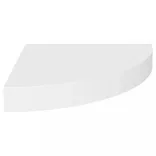 2 db fehér MDF lebegő sarokpolc 25 x 25 x 3,8 cm